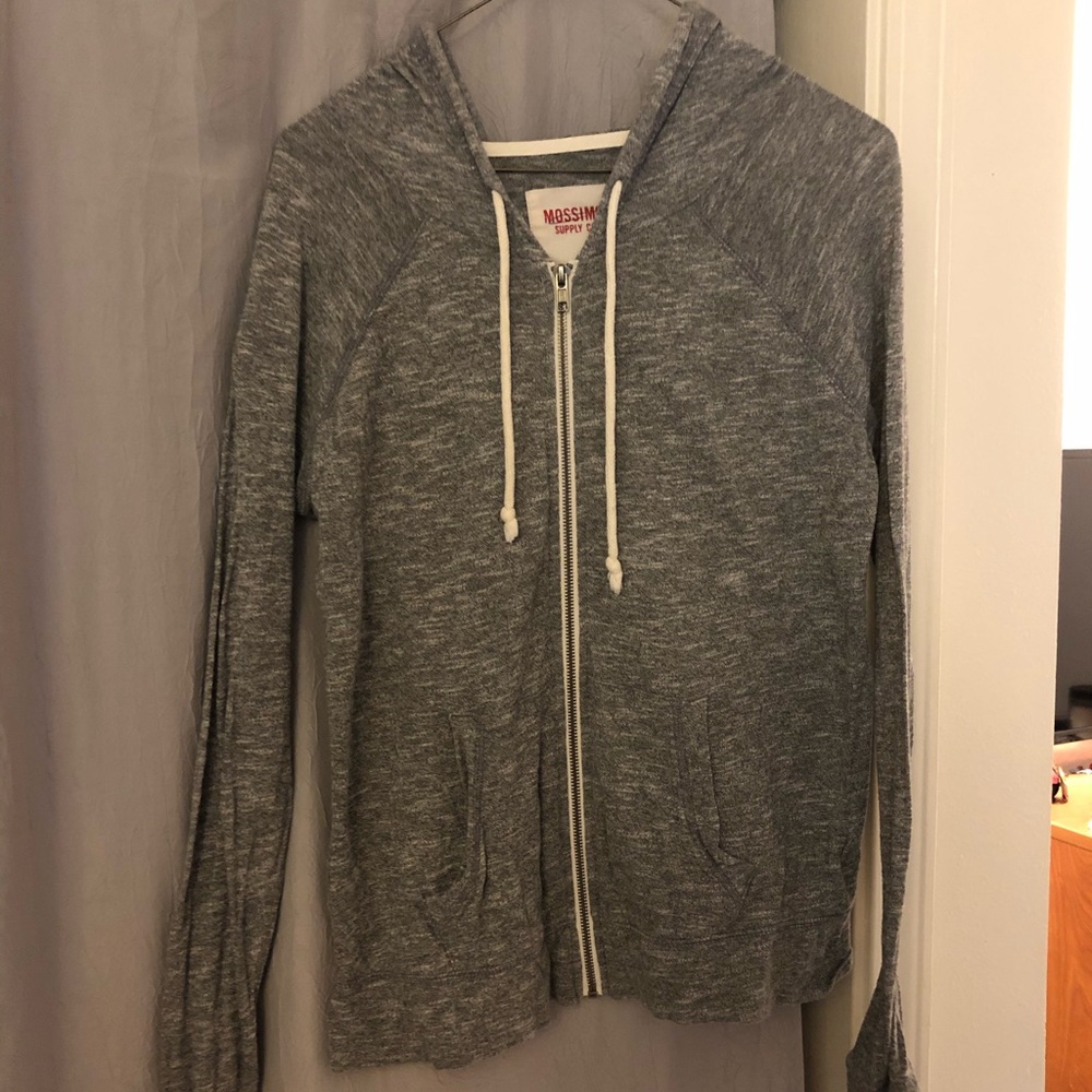 Mossimo Gray Zip Up Cardigan